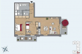 HPS 7, 2 OG links - Moderne 3-Zimmerwohnung mit Wasserblick. EBK, 2 Balkone