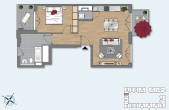 Heide 17a, 5.OG links - Moderne 2-Zimmerwohnung mit zwei Balkonen und Einbauküche