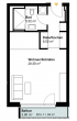 Wohnungsgrundriss - Moderne 1-Zimmerwohnung am Bundeswehrkrankenhaus